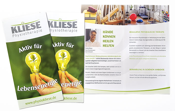 Informationsfolder Physiotherapie Hardy Kliese