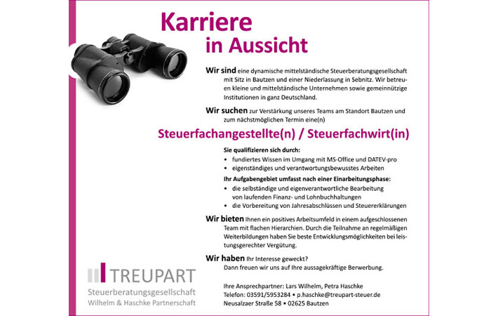 Stellenanzeige